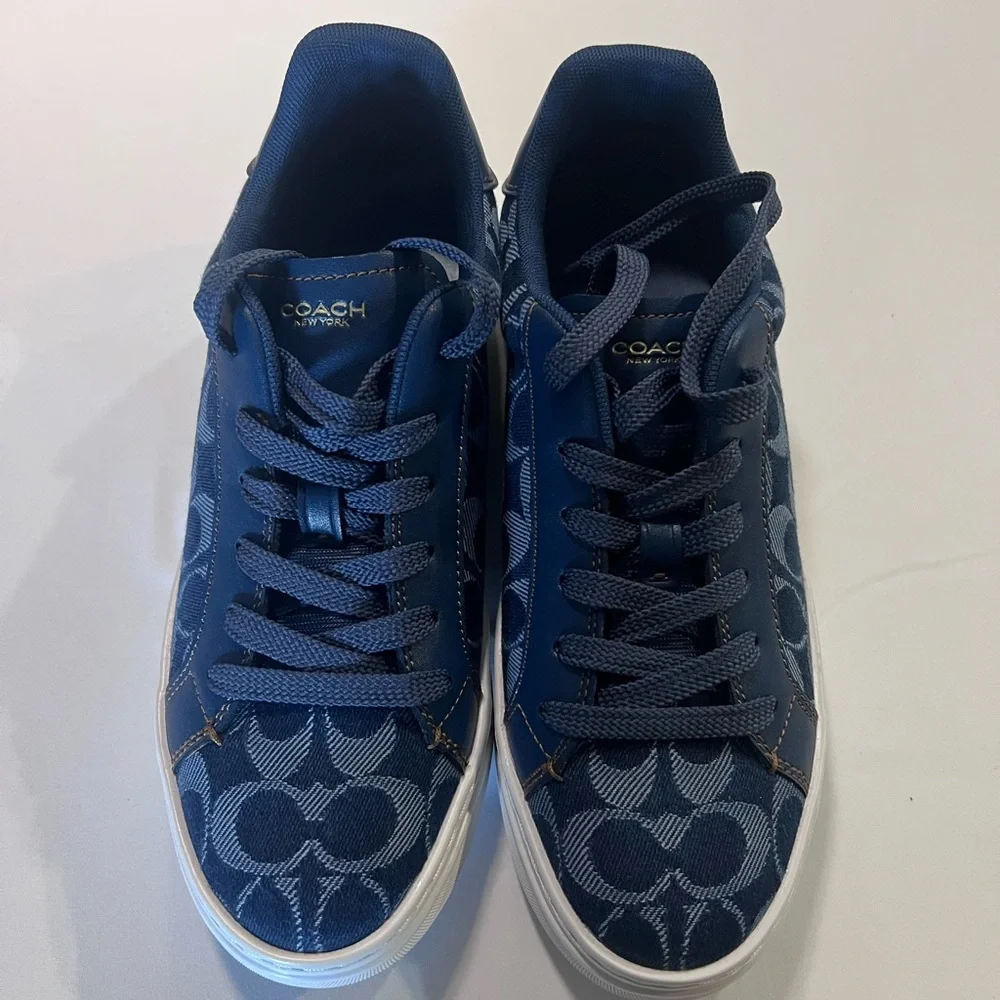 Navy Blue Coach sneakers - Picture 2 of 5